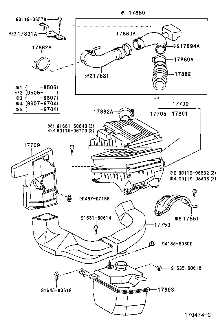 17750-11020 INLET, AIR CLEANER, NO.1 product image
