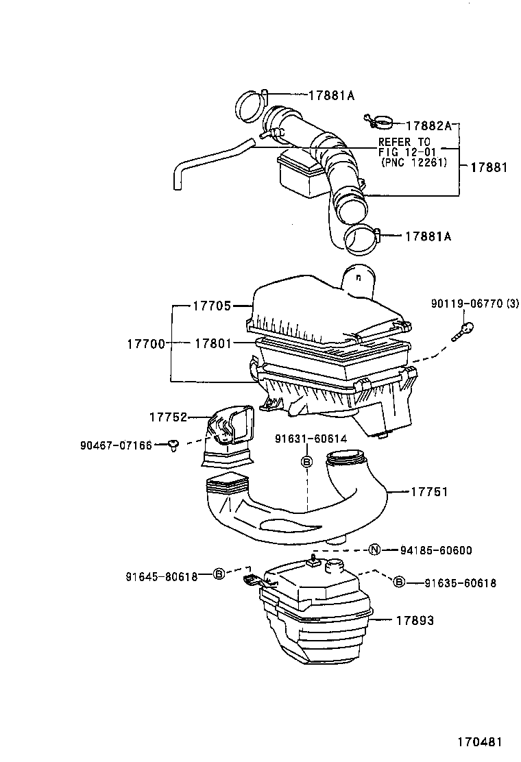 17750-11011 INLET, AIR CLEANER, NO.1 product image