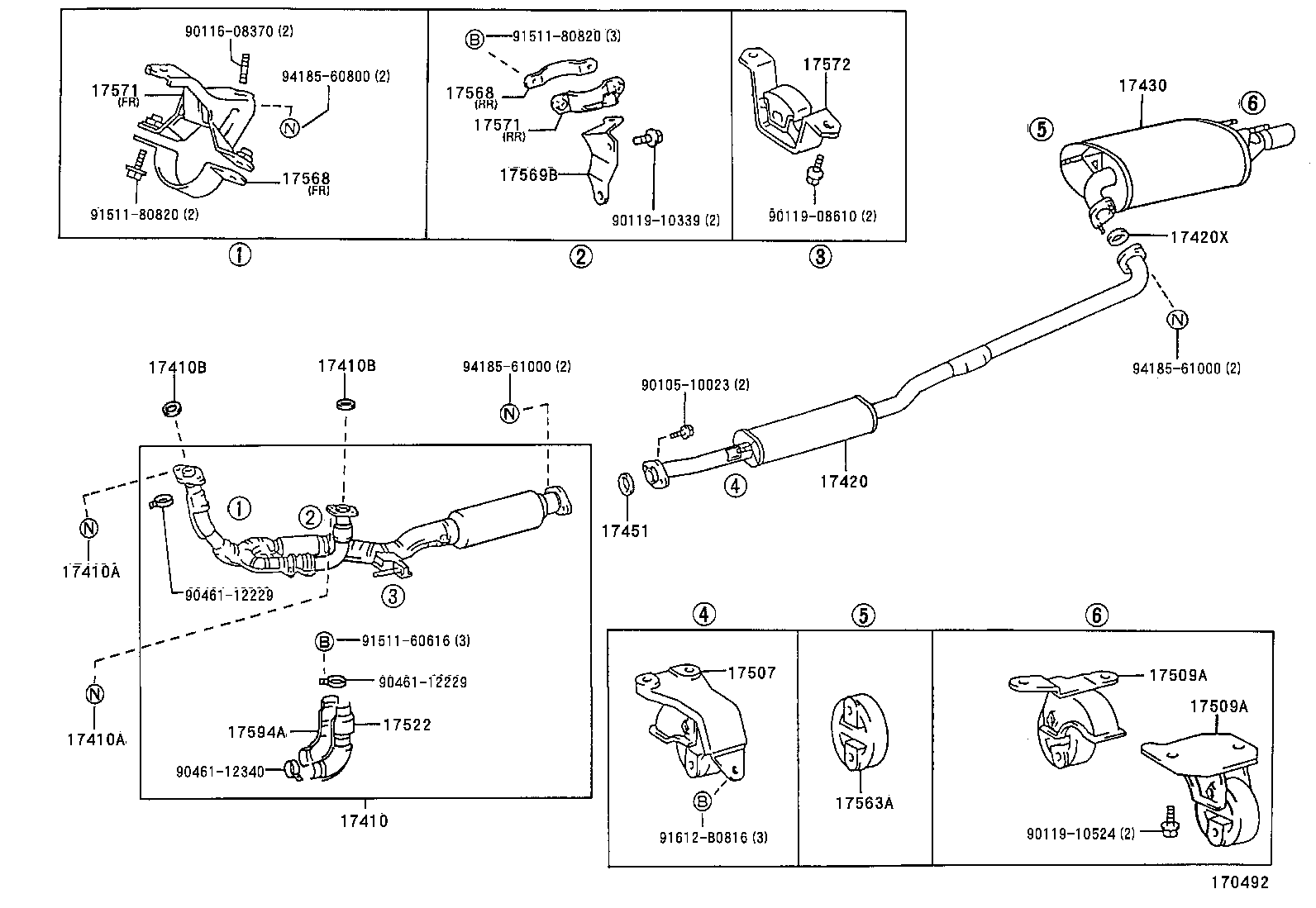 17430-0A070 PIPE ASSY, EXHAUST, TAIL product image