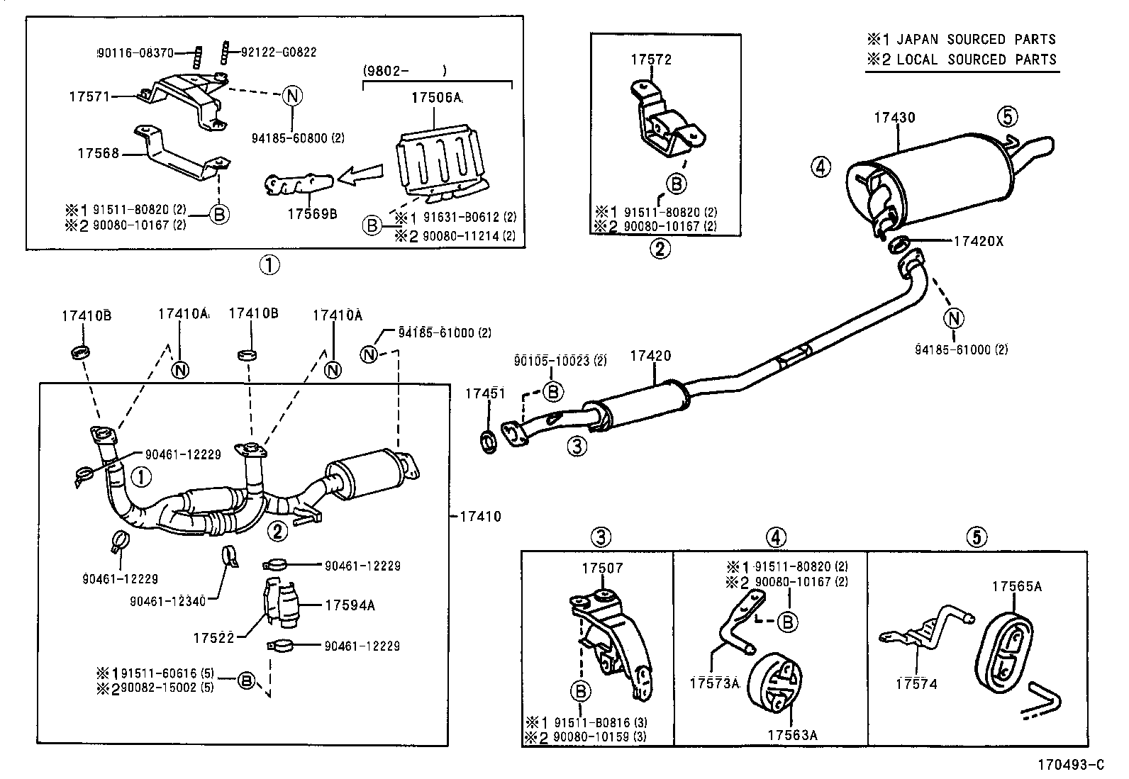 17430-0A070 PIPE ASSY, EXHAUST, TAIL product image
