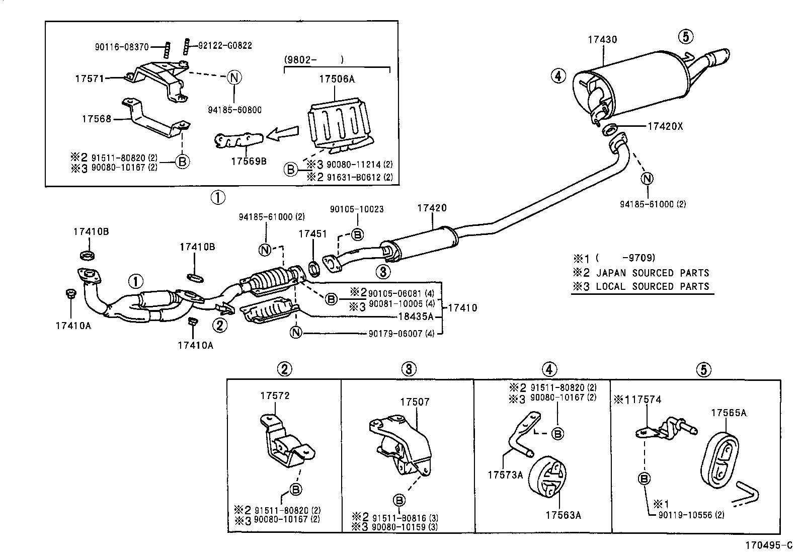 17430-0A030 PIPE ASSY, EXHAUST, TAIL product image