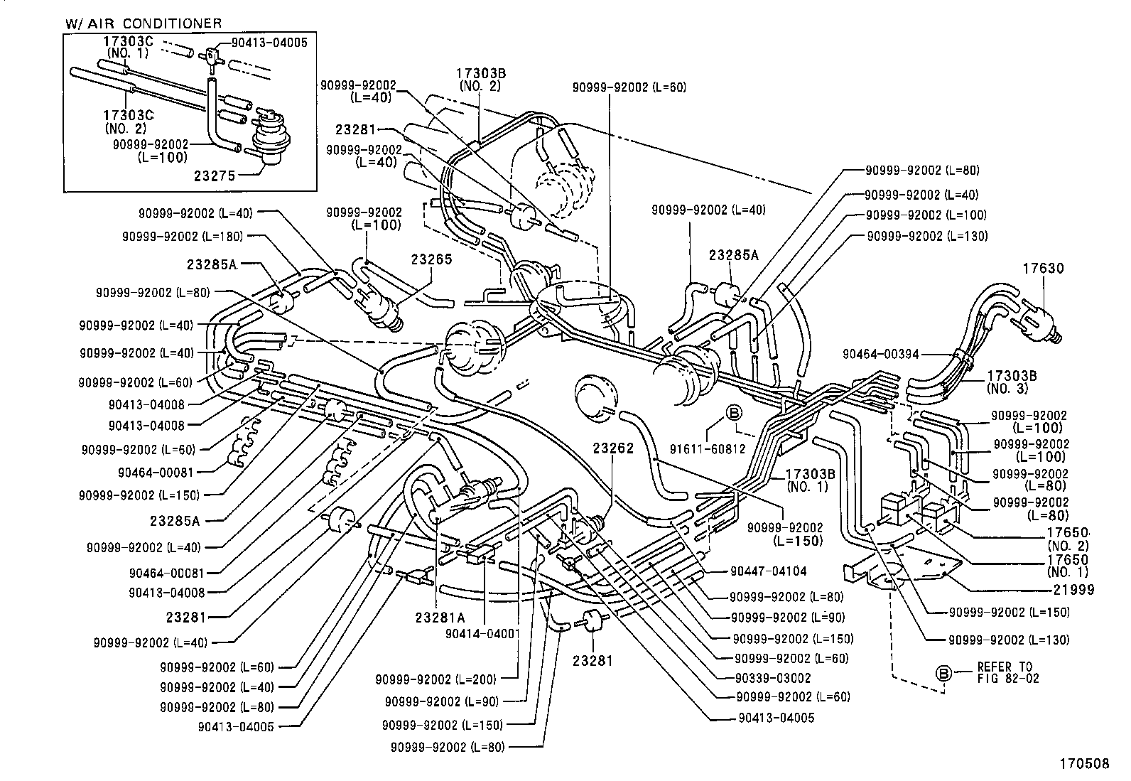 17345-16030 HOSE, AIR, NO.5 product image