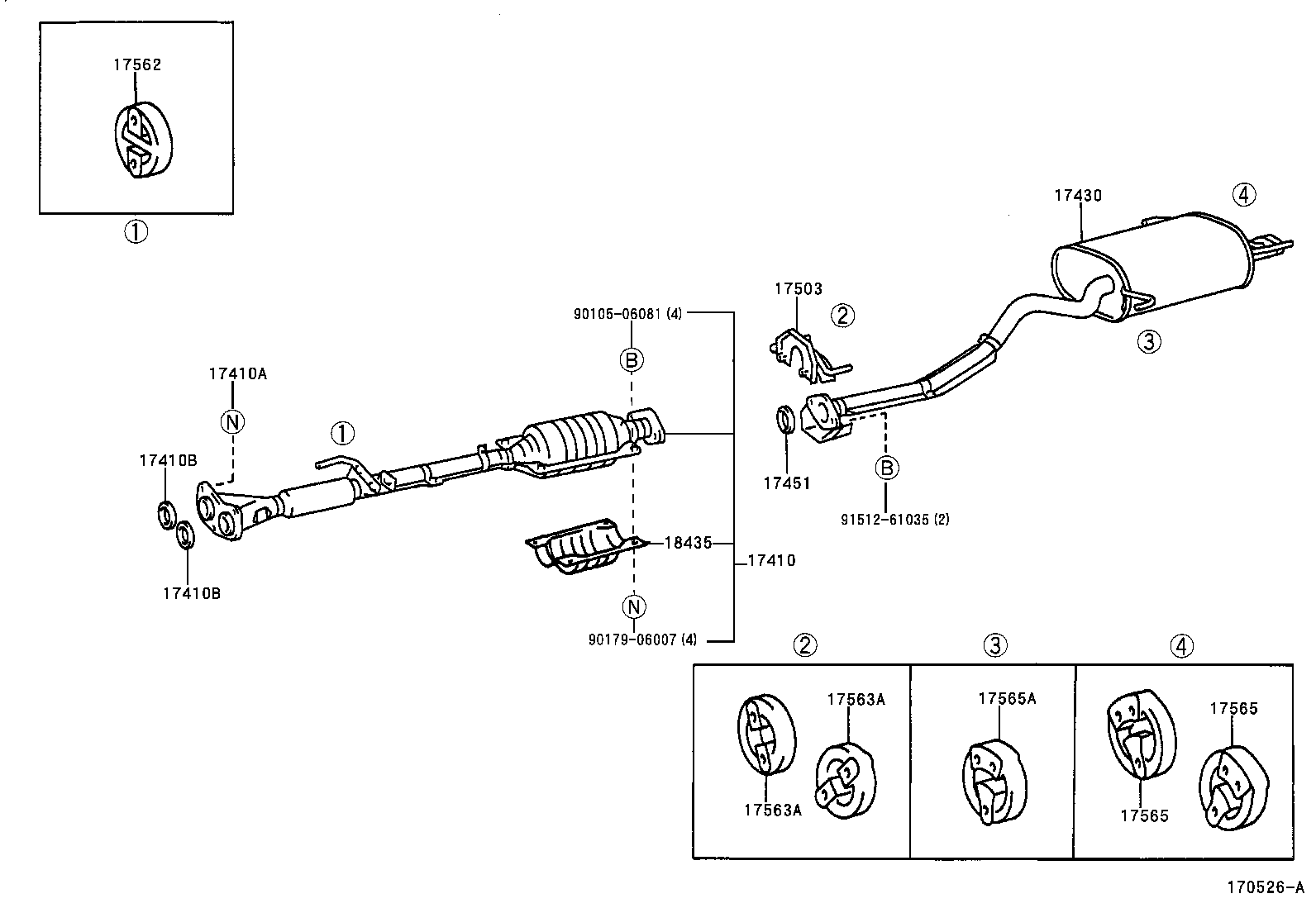 17430-64720 PIPE ASSY, EXHAUST, TAIL product image