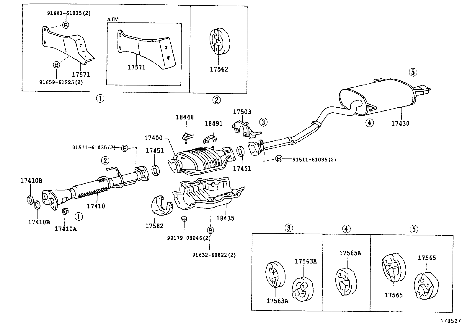 17430-64720 PIPE ASSY, EXHAUST, TAIL product image