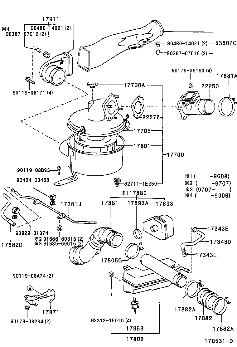 17705-75090 CAP SUB-ASSY, AIR CLEANER product image
