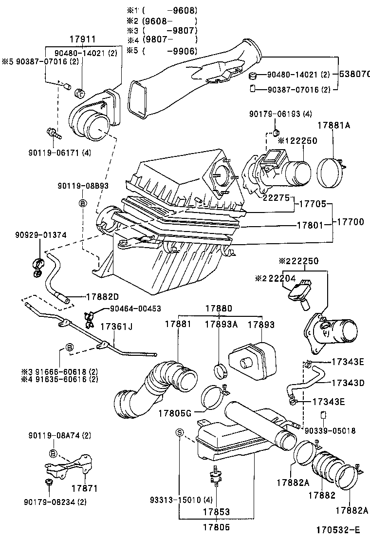 Toyota 17700-62050 CLEANER ASSY, AIR