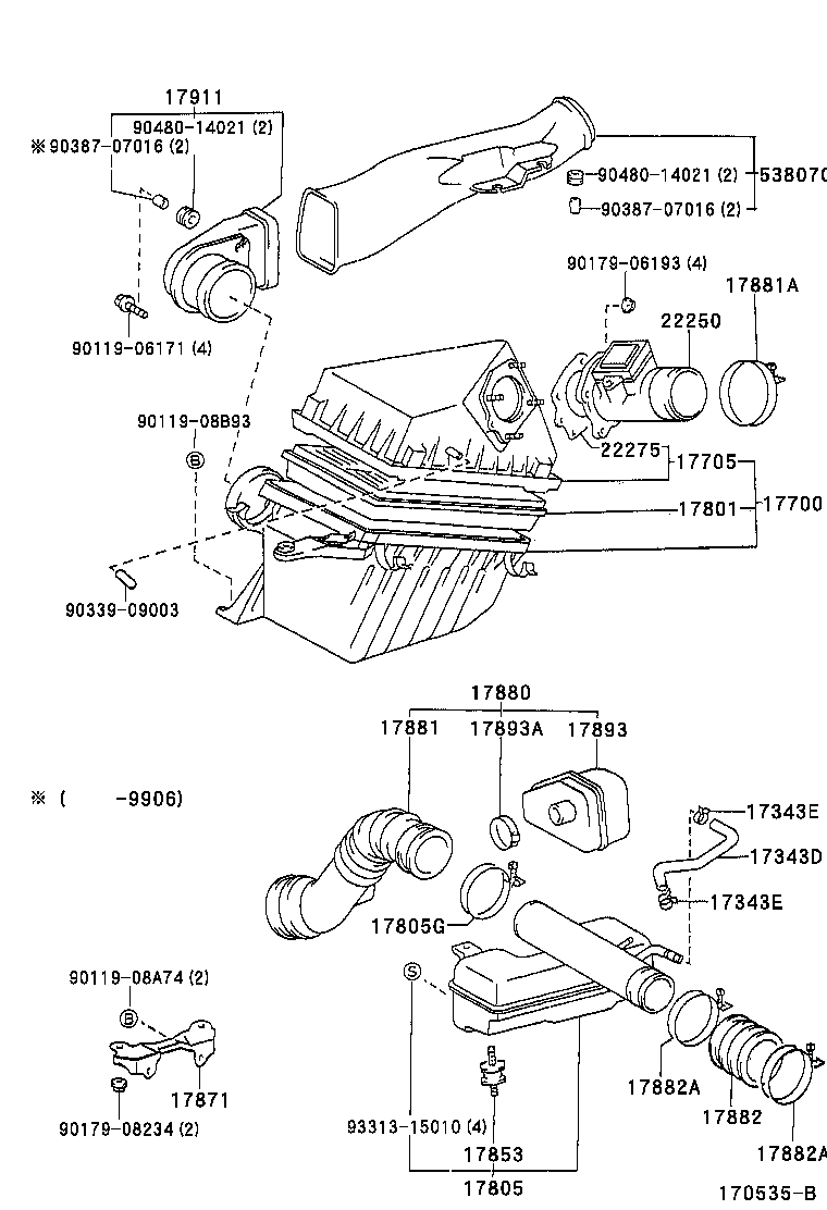53154-35010 GUIDE, RADIATOR GRILLE SIDE AIR, LH product image