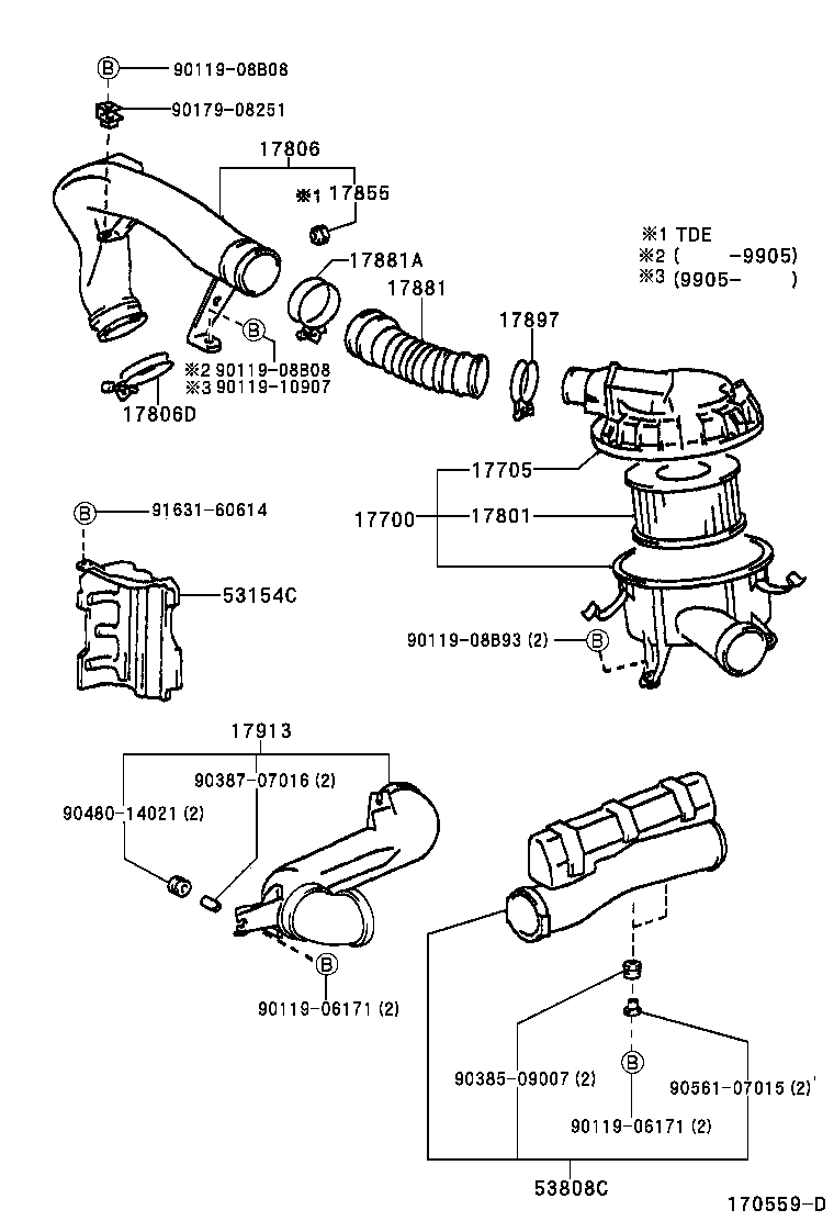 53154-35010 GUIDE, RADIATOR GRILLE SIDE AIR, LH product image