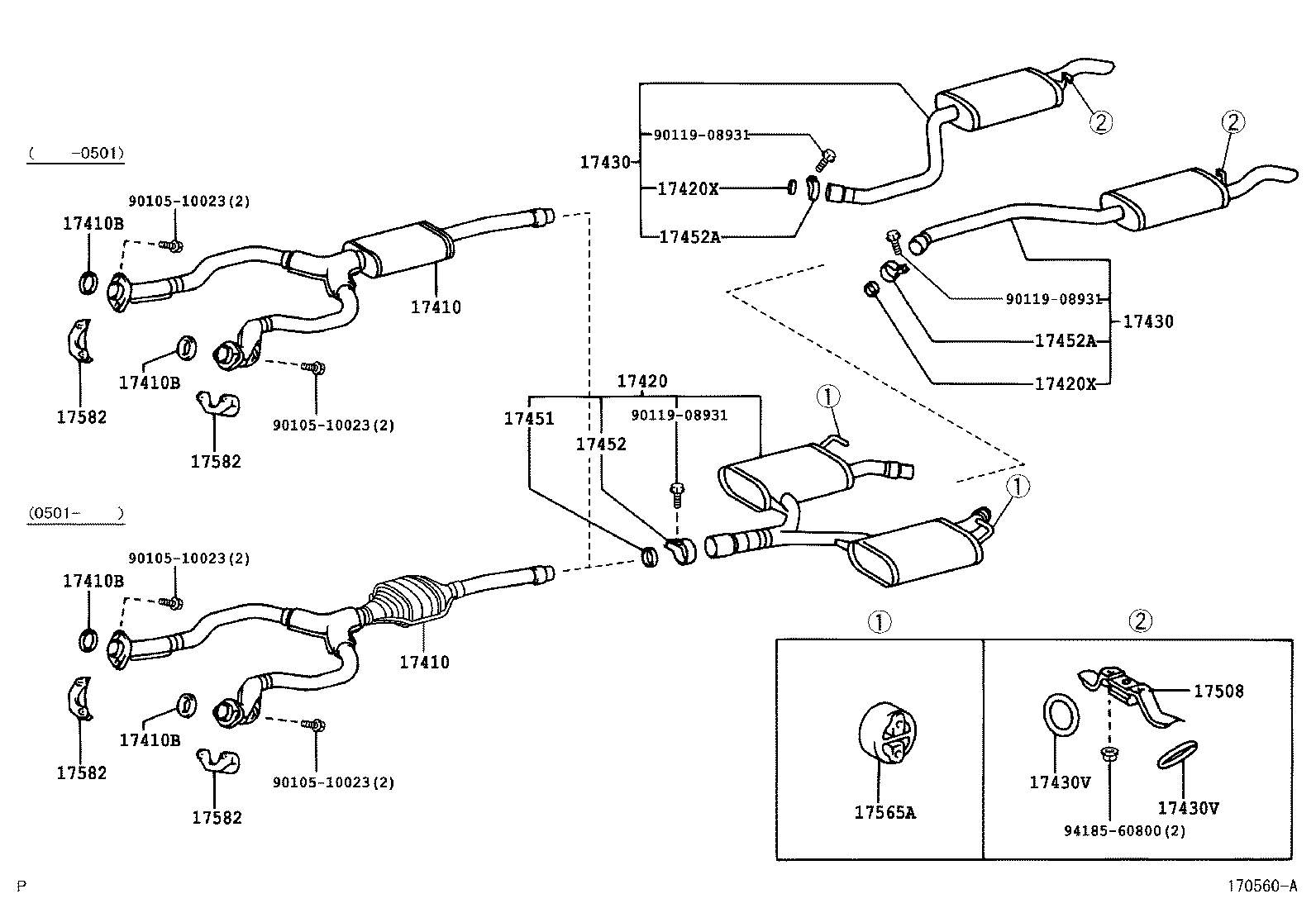 17430-32050 PIPE ASSY, EXHAUST, TAIL product image