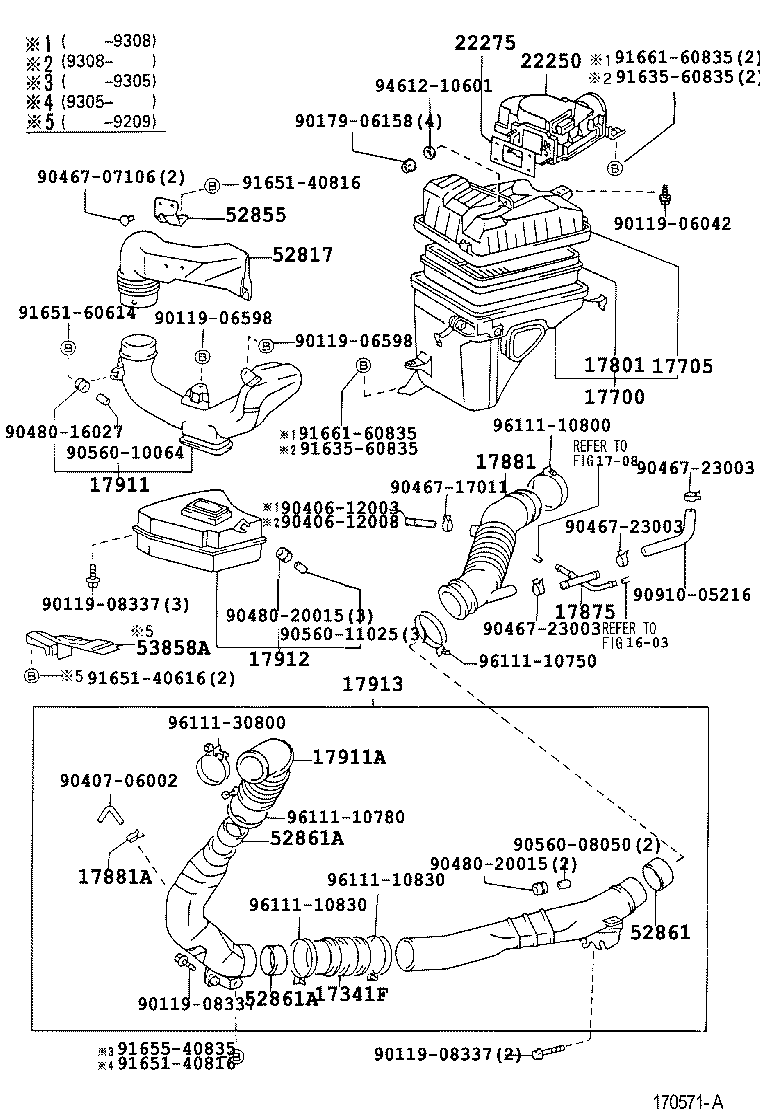 17705-64180 CAP SUB-ASSY, AIR CLEANER product image