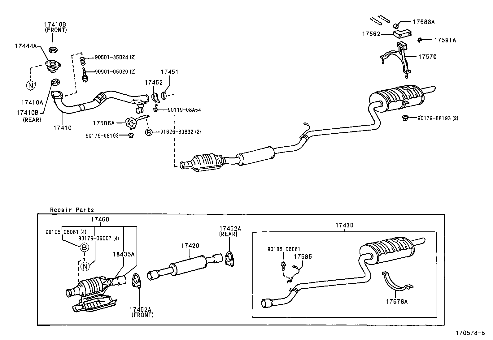 17430-15620 PIPE ASSY, EXHAUST, TAIL product image