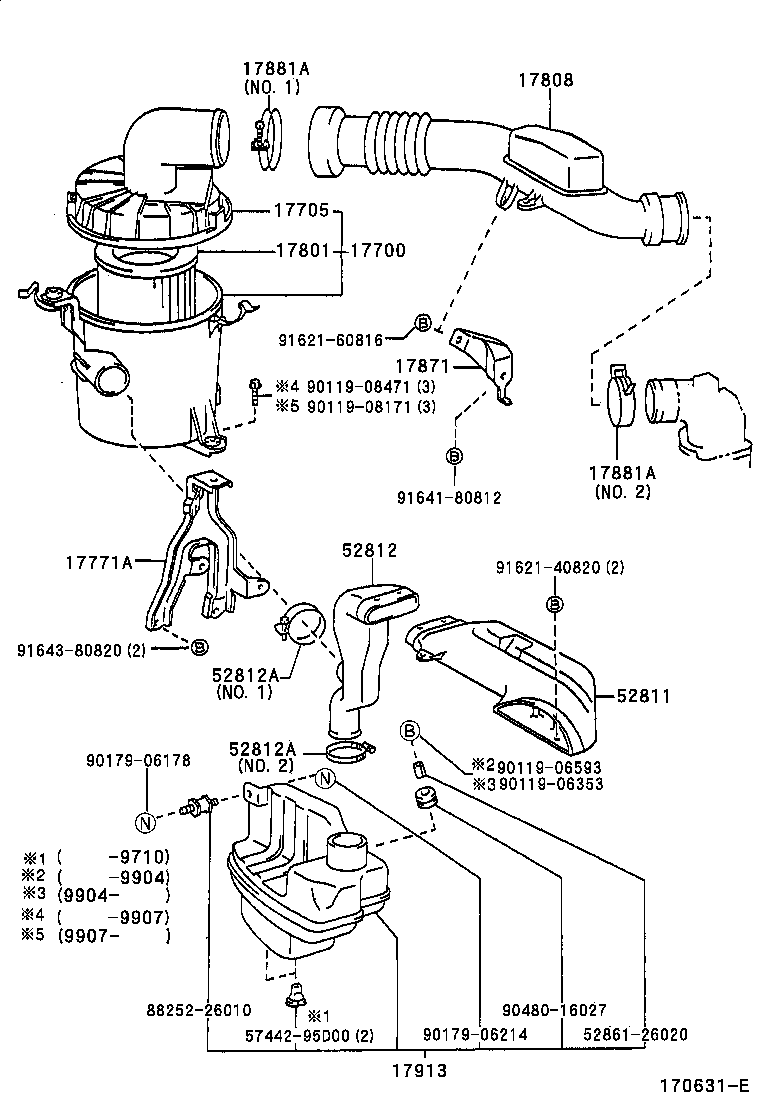 52812-26060 DUCT, COOL AIR INTAKE, NO.2 product image