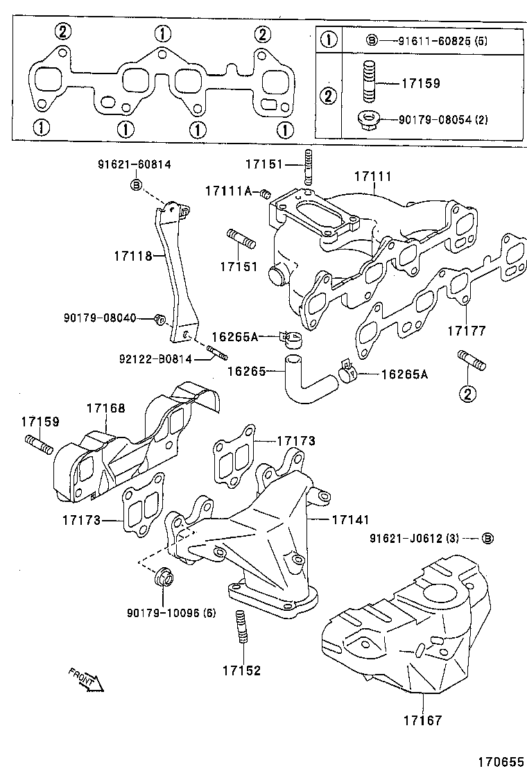 17141-15150 MANIFOLD, EXHAUST product image