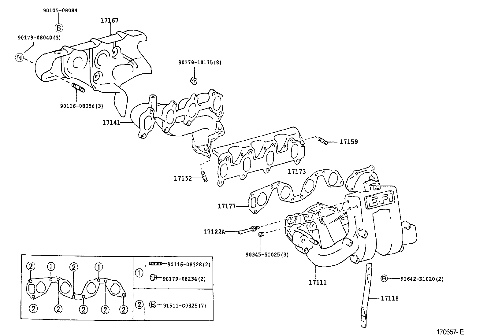 17118-0L010 STAY, MANIFOLD, NO.2 product image
