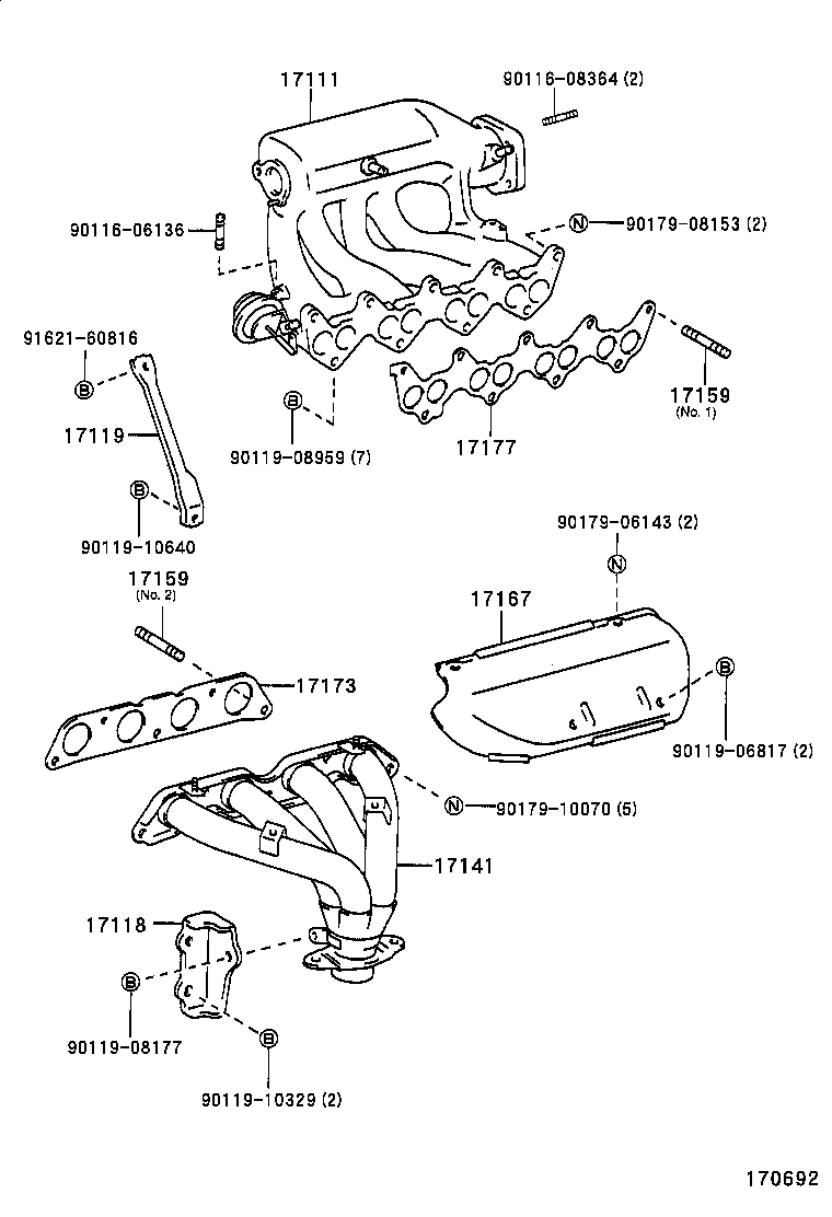 17118-88560 STAY, MANIFOLD product image