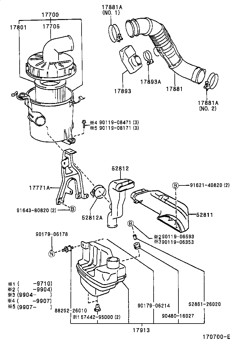 52812-26060 DUCT, COOL AIR INTAKE, NO.2 product image