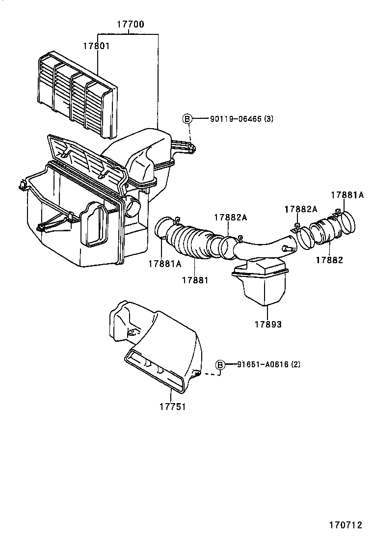17700-74670 CLEANER ASSY, AIR product image