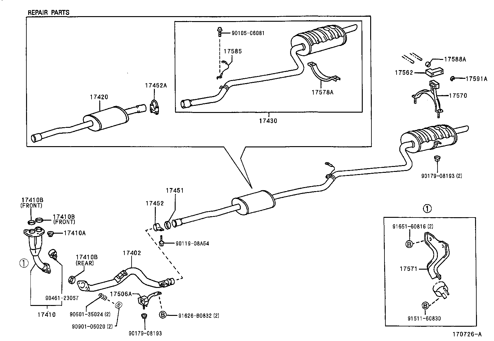 17430-11820 PIPE ASSY, EXHAUST, TAIL product image