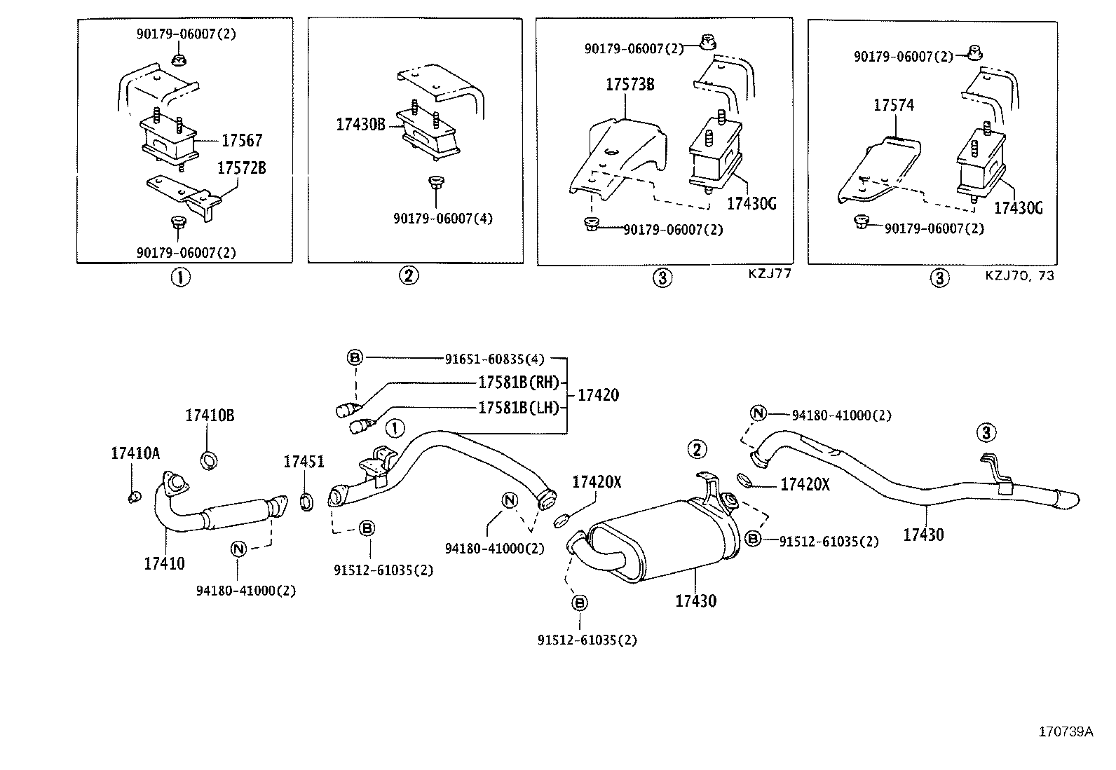 17405-17180 PIPE ASSY, EXHAUST, TAIL product image