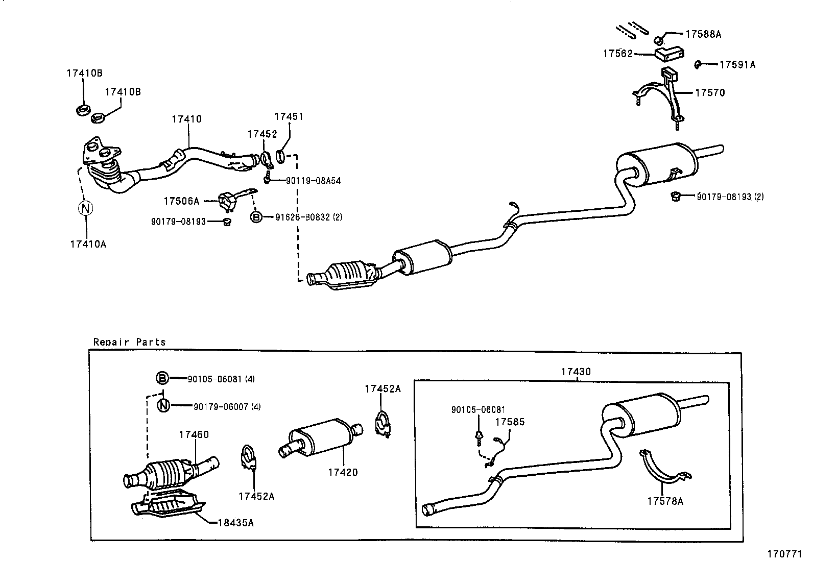 17430-11820 PIPE ASSY, EXHAUST, TAIL product image