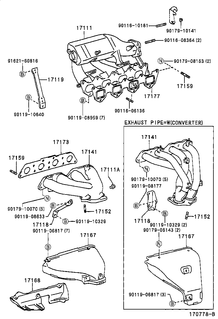17141-15150 MANIFOLD, EXHAUST product image
