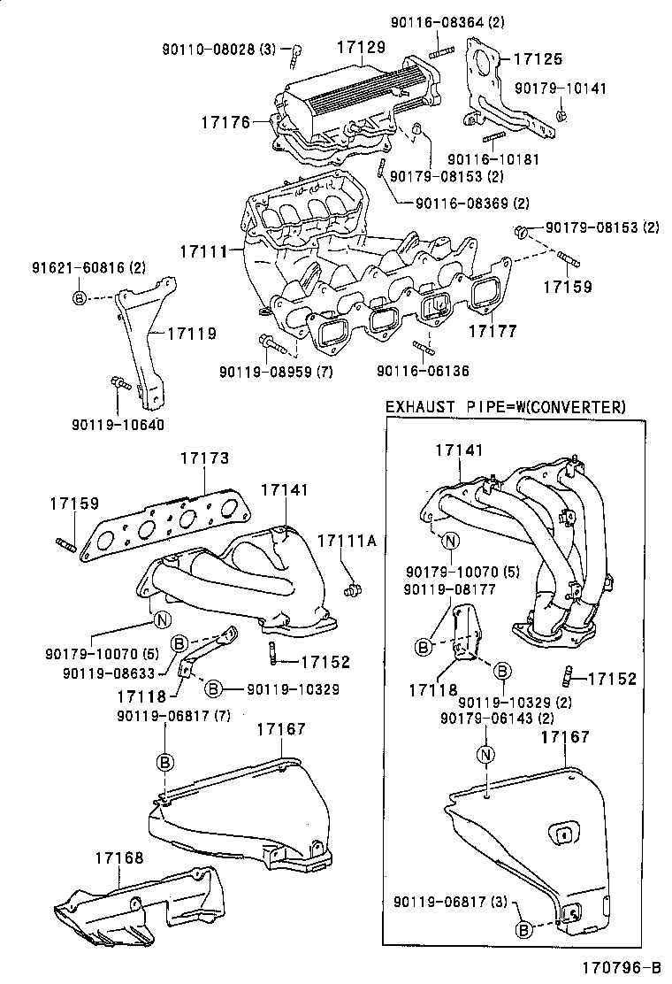 17141-15150 MANIFOLD, EXHAUST product image