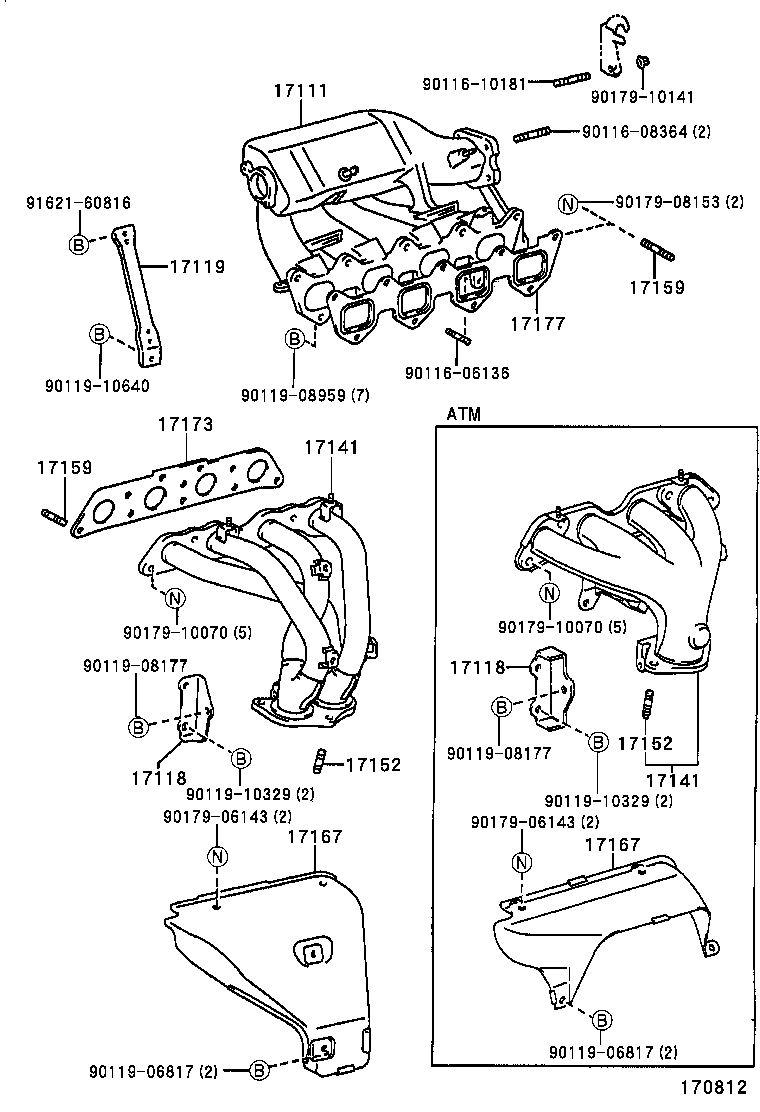 17101-16280 MANIFOLD, INTAKE product image