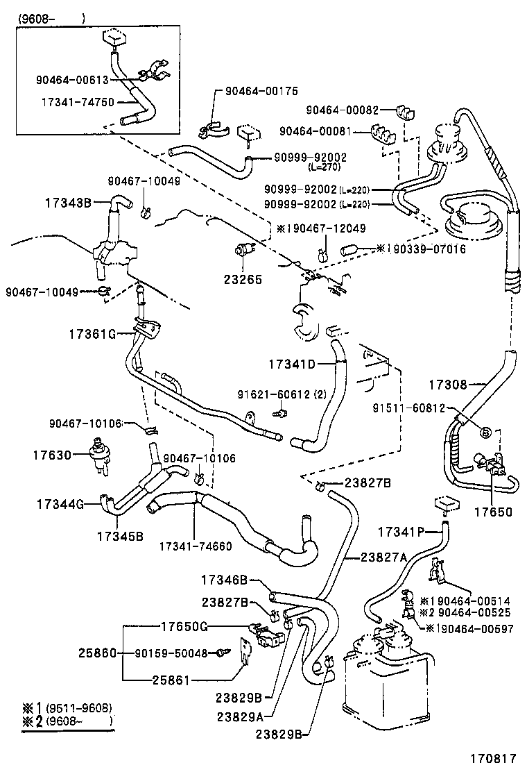 17341-74860 HOSE, NO.1(FOR IDLE-UP) product image