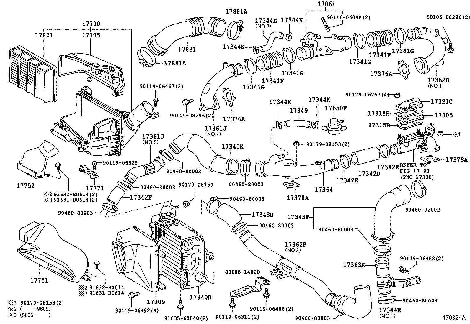 17345-46090 HOSE, AIR, NO.5 product image