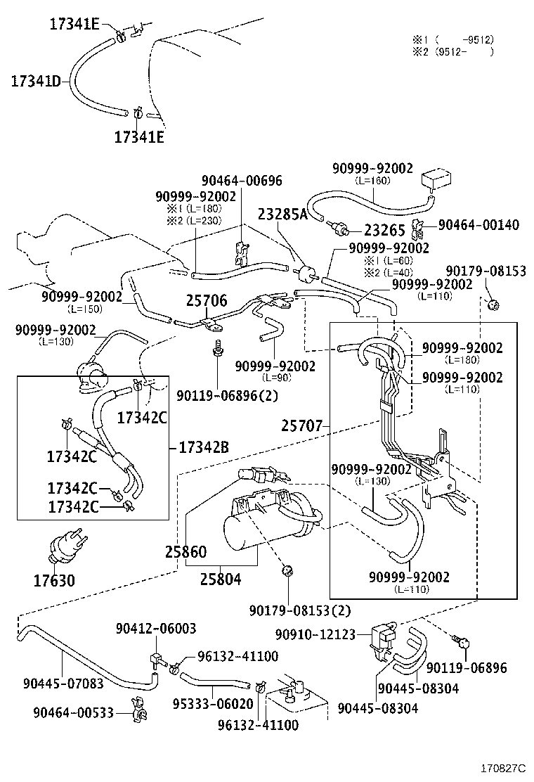 23829-46170 HOSE, FUEL VAPOR FEED product image