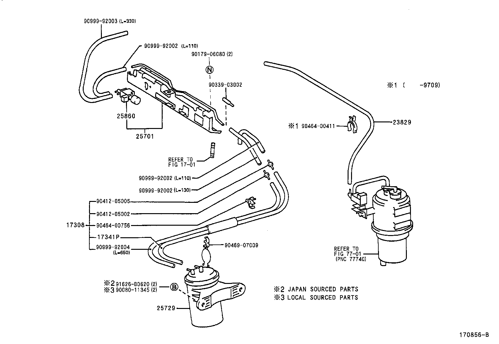 23829-20030 HOSE, FUEL VAPOR FEED, NO.3 product image