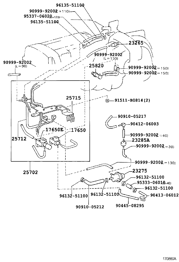 Toyota 89570-60090 VALVE ASSY, VACUUM SWITCHING