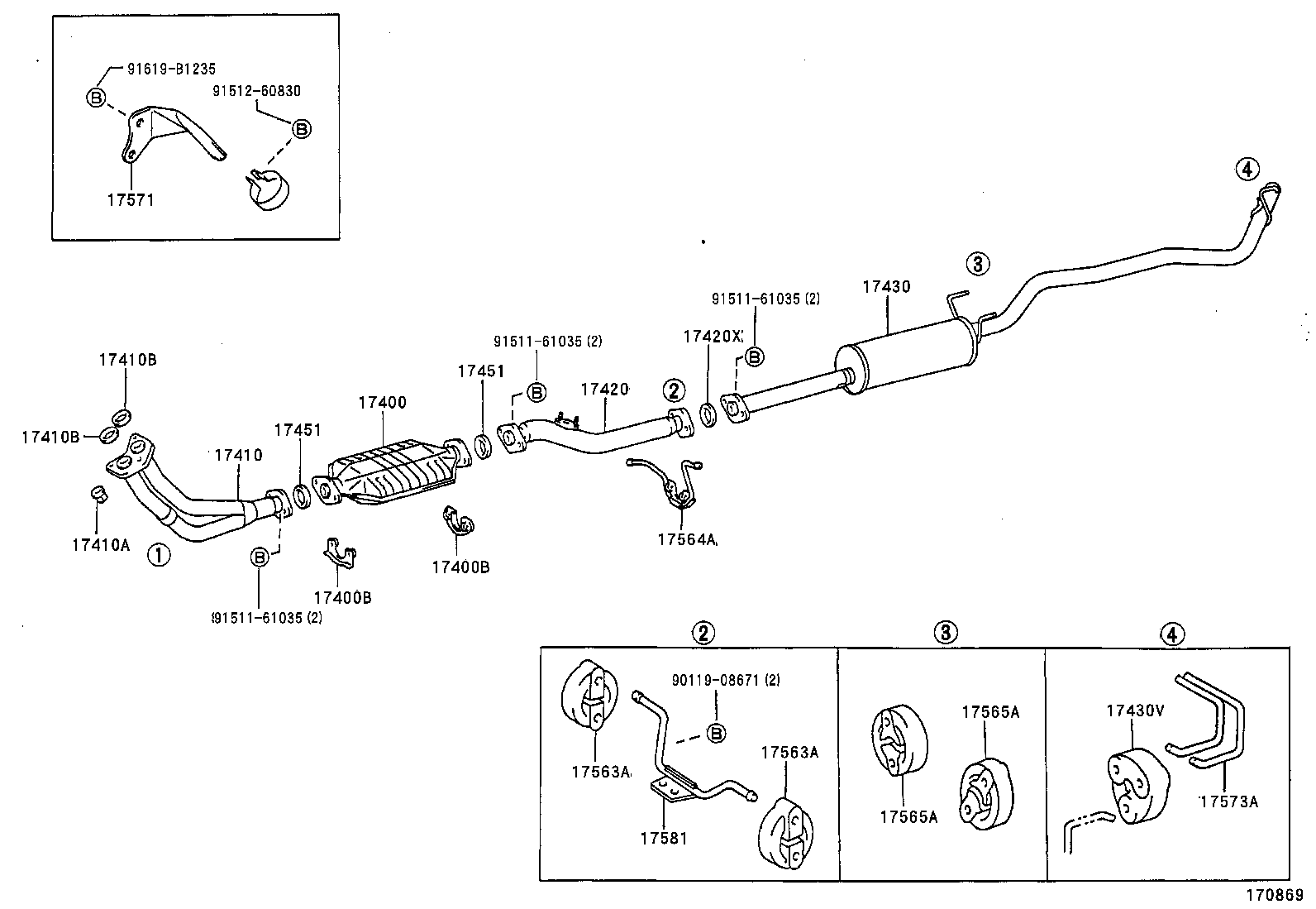 17430-65160 PIPE ASSY, EXHAUST, TAIL product image