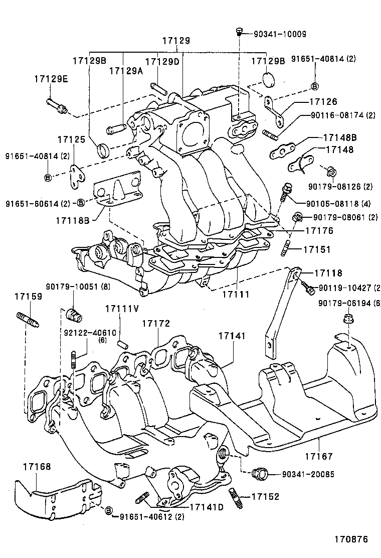 17101-67010 MANIFOLD, INTAKE product image