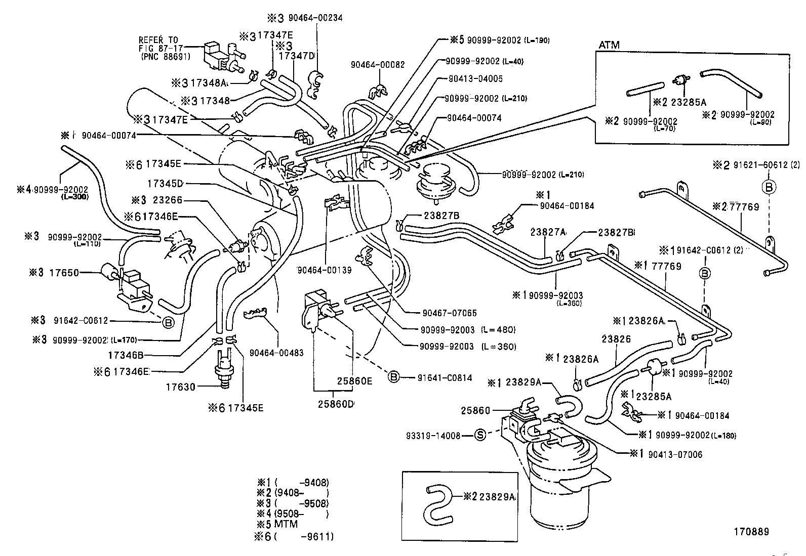 17345-65020 HOSE, NO.5(FOR IDLE-UP) product image