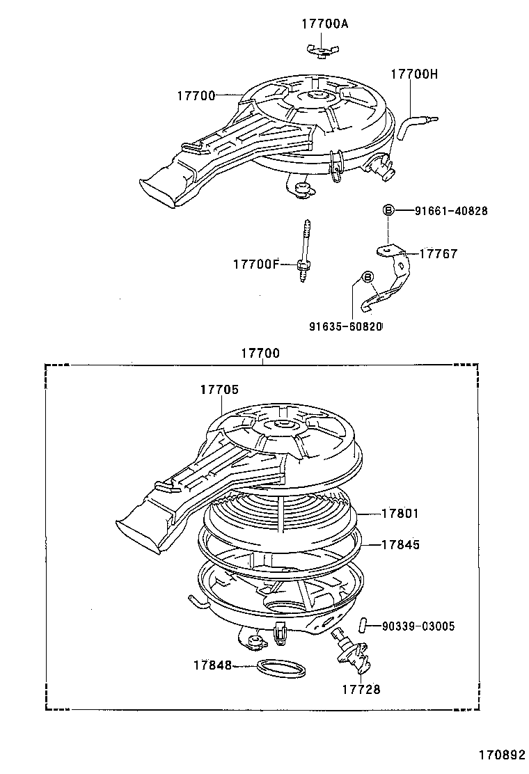 17700-11850 CLEANER ASSY, AIR product image