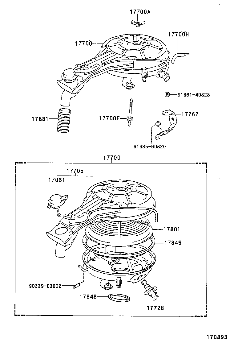 17700-11850 CLEANER ASSY, AIR product image
