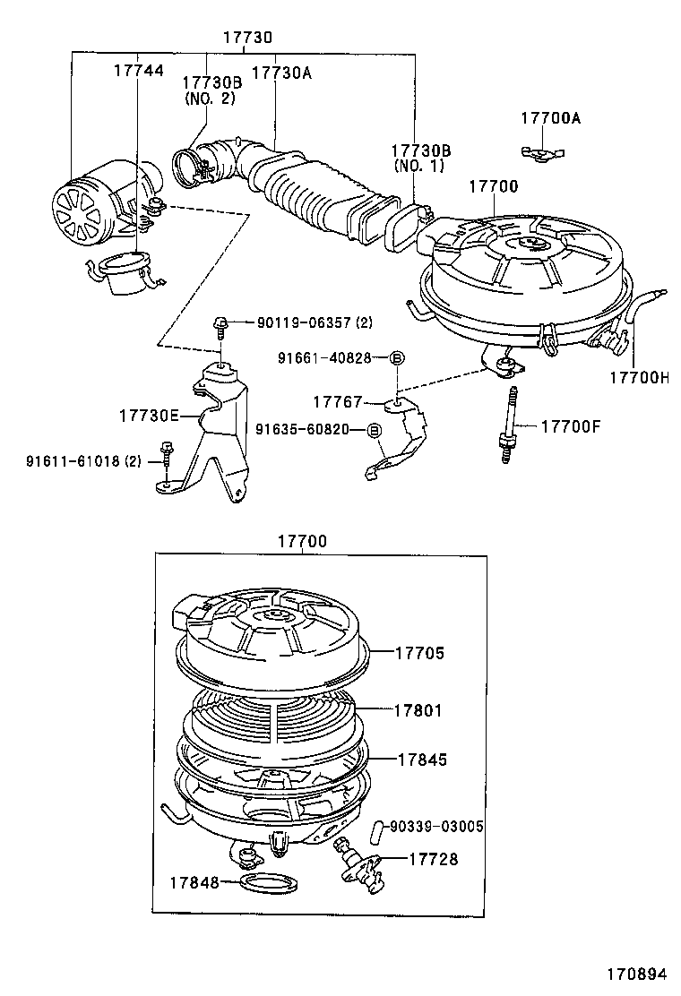 17700-11850 CLEANER ASSY, AIR product image