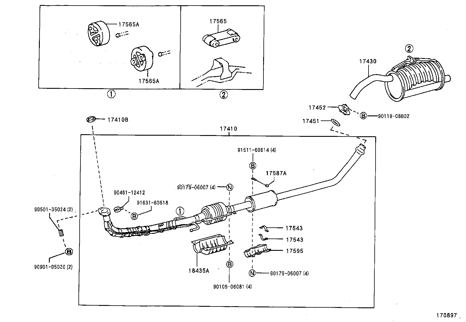 17430-11891 PIPE ASSY, EXHAUST, TAIL product image