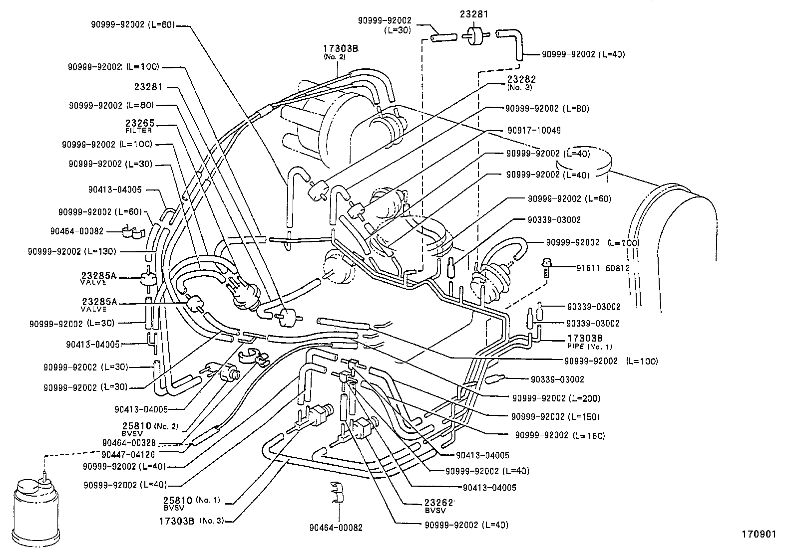 25862-11010 BRACKET, VACUUM SWITCHING VALVE product image