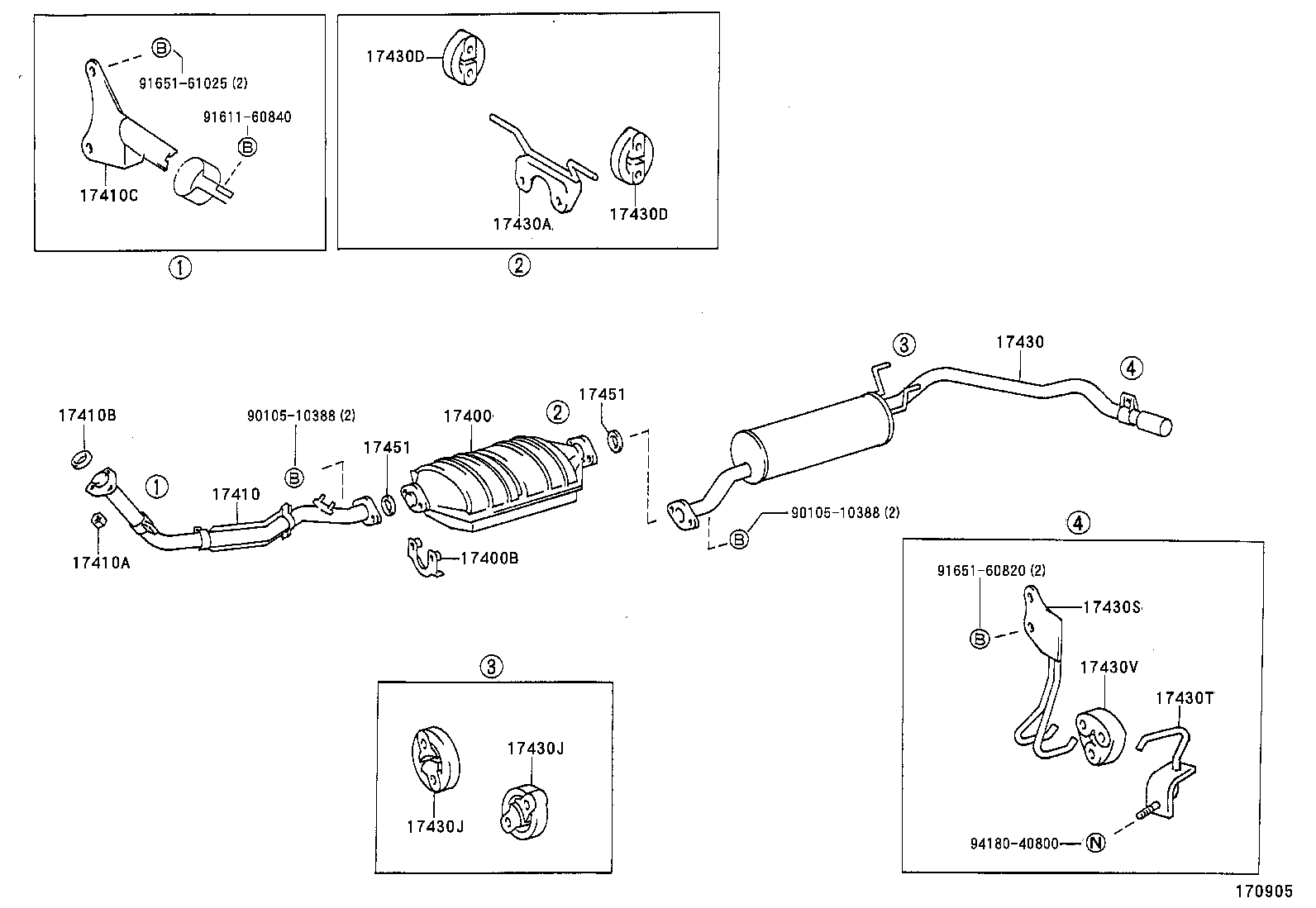 17430-5B040 PIPE ASSY, EXHAUST, TAIL product image