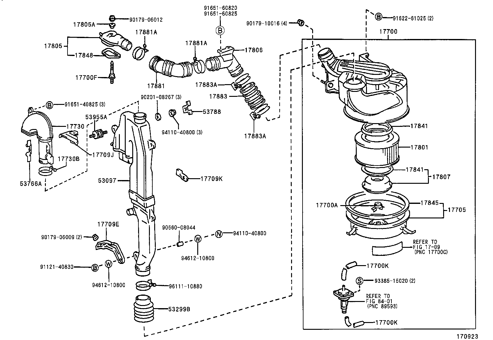 17705-58320 CAP SUB-ASSY, AIR CLEANER product image