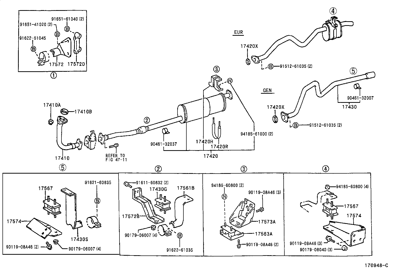 17430-58801 PIPE ASSY, EXHAUST, TAIL product image