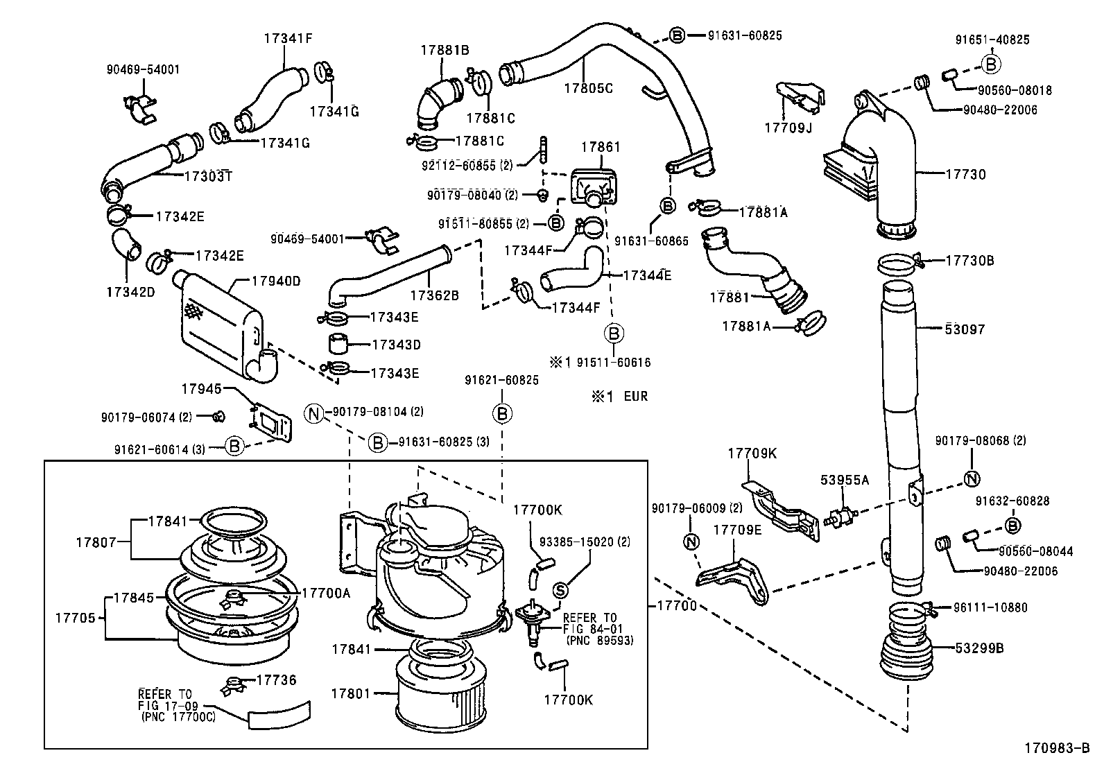 17705-58320 CAP SUB-ASSY, AIR CLEANER product image