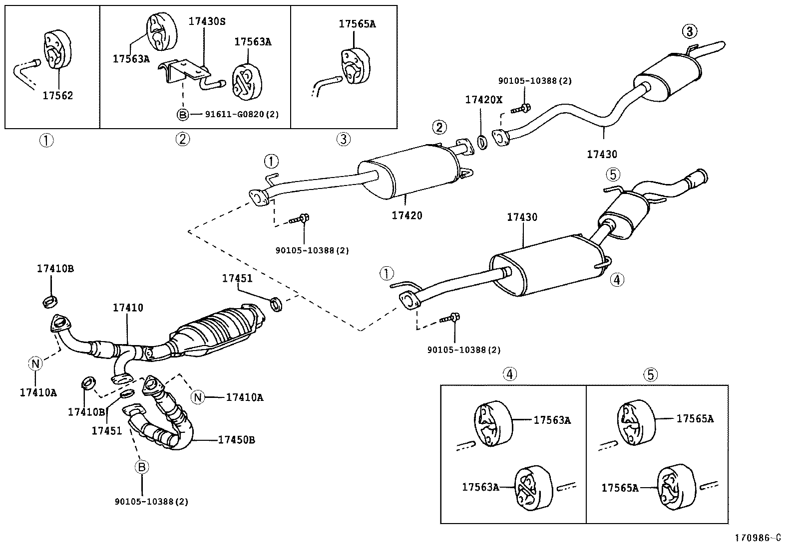 17430-62280 PIPE ASSY, EXHAUST, TAIL product image