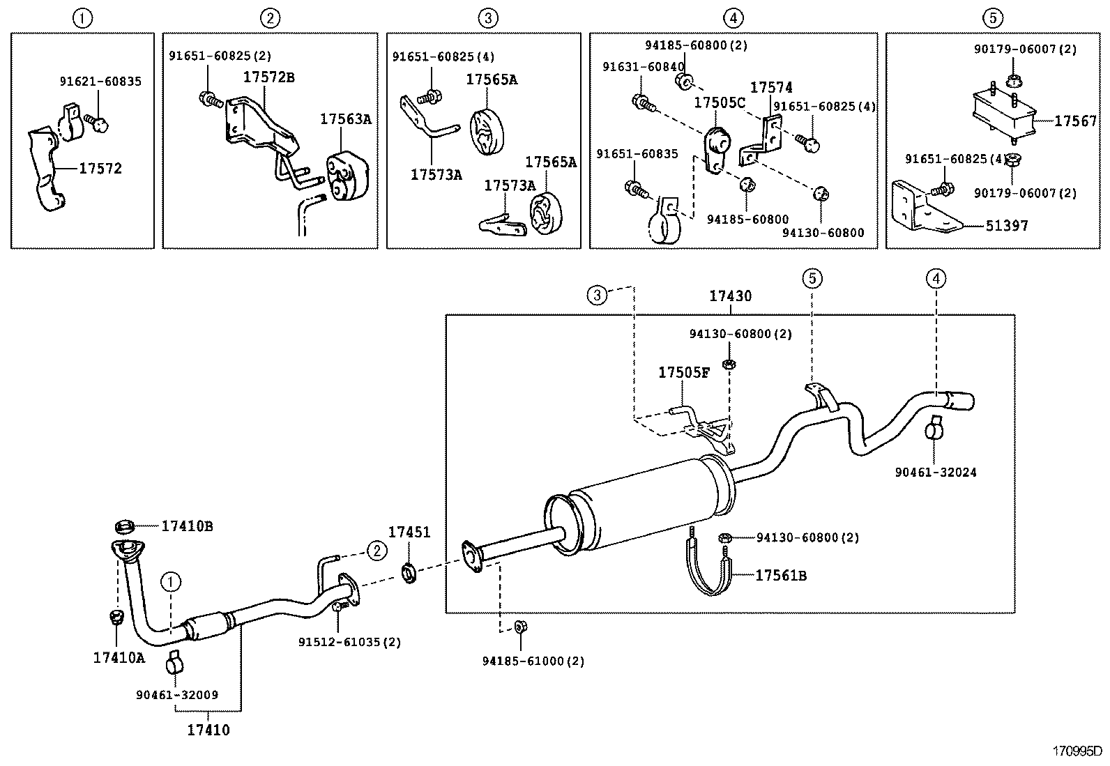 17430-5B681 PIPE ASSY, EXHAUST, TAIL product image
