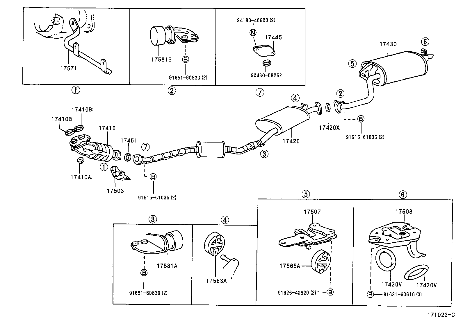 17430-46230 PIPE ASSY, EXHAUST, TAIL product image