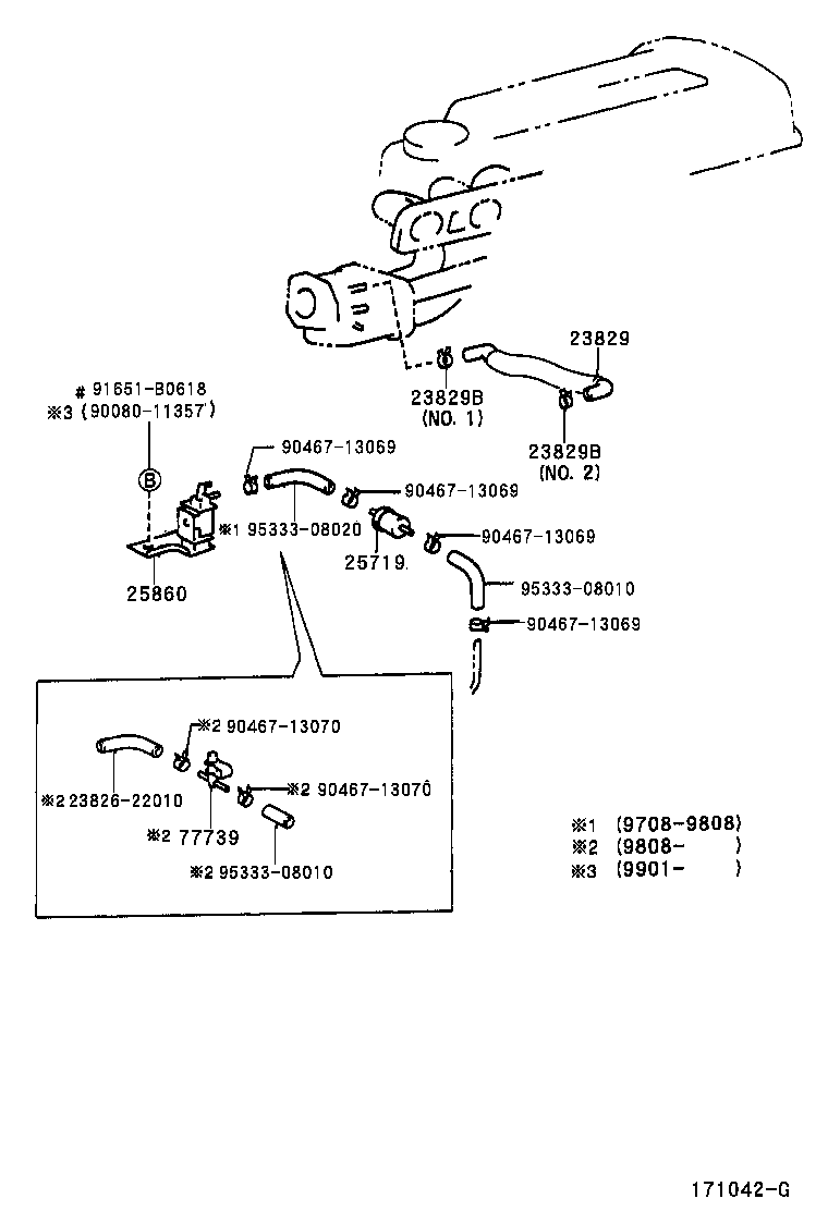 Toyota 25860-0D010 VALVE ASSY, VACUUM SWITCHING, NO.1
