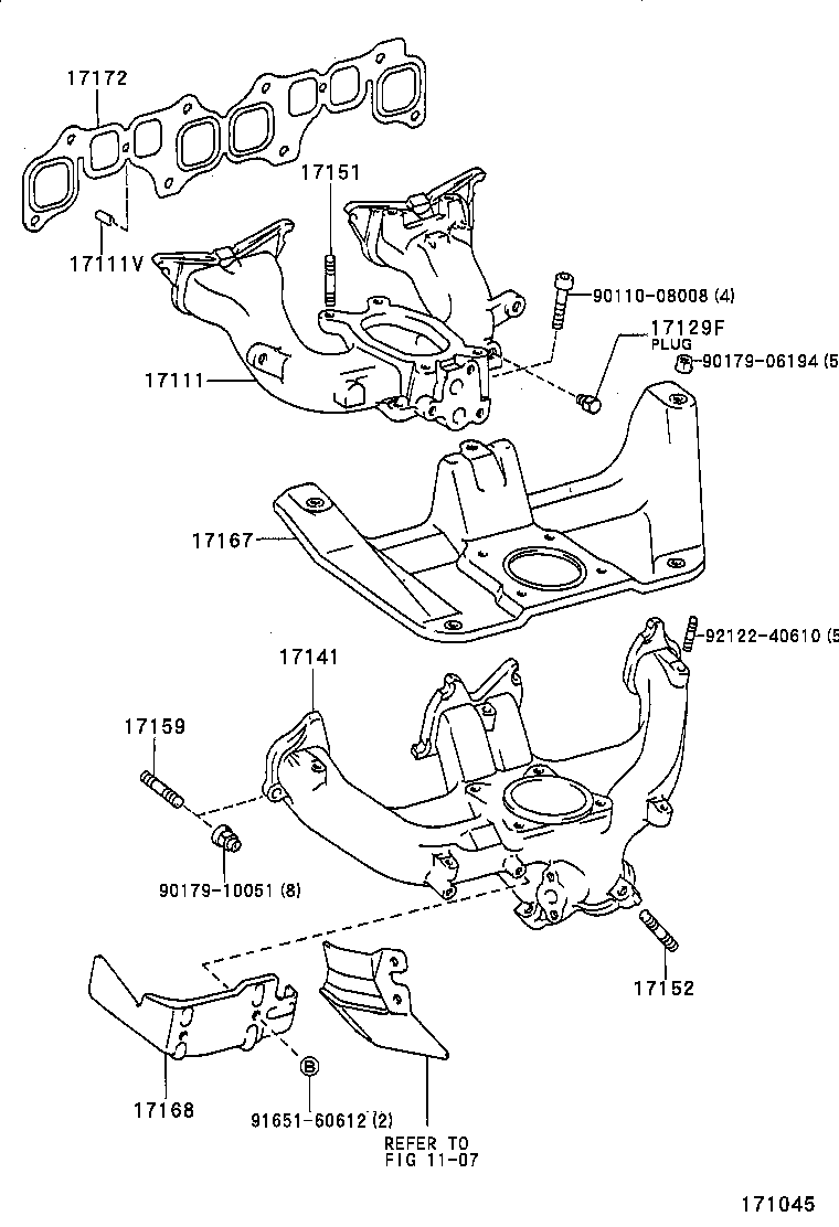 17101-54120 MANIFOLD, INTAKE product image