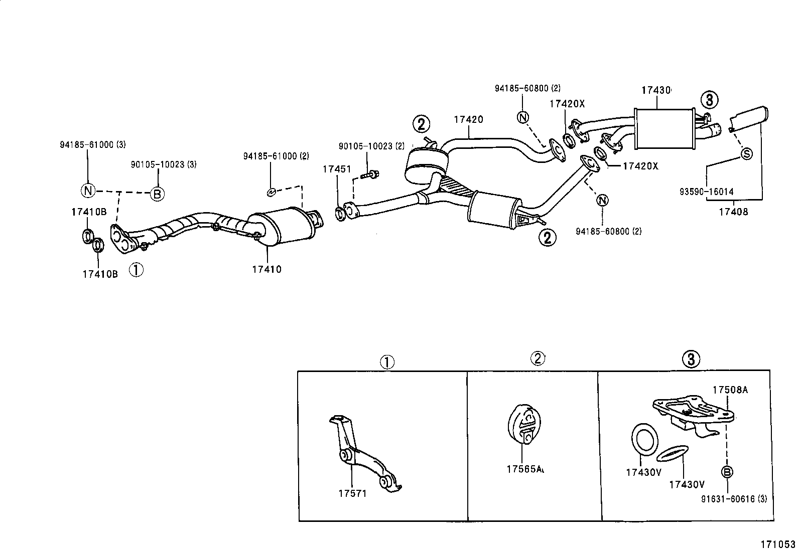 17430-46210 PIPE ASSY, EXHAUST, TAIL product image